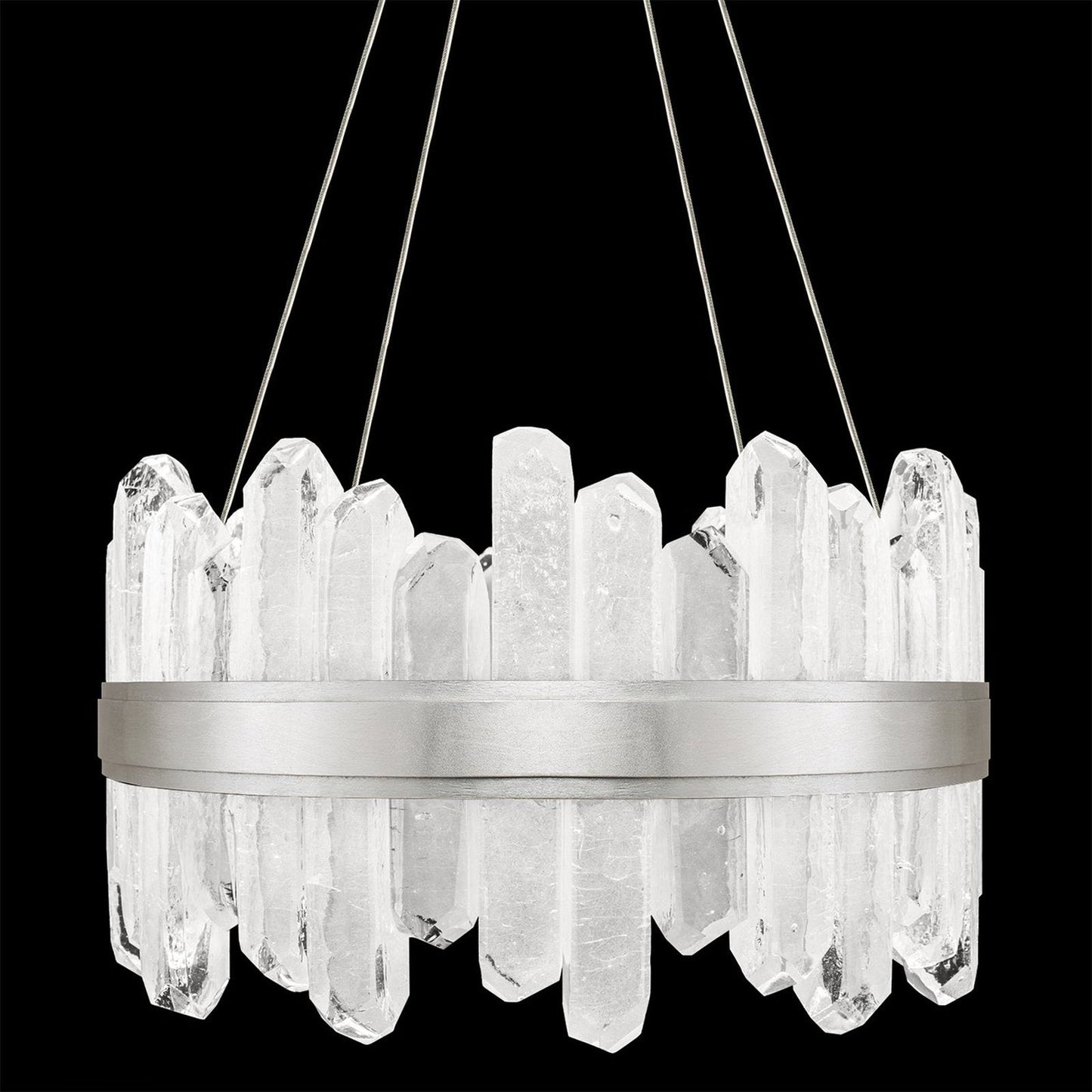 21-Inch Round Crystal LED Pendant Light