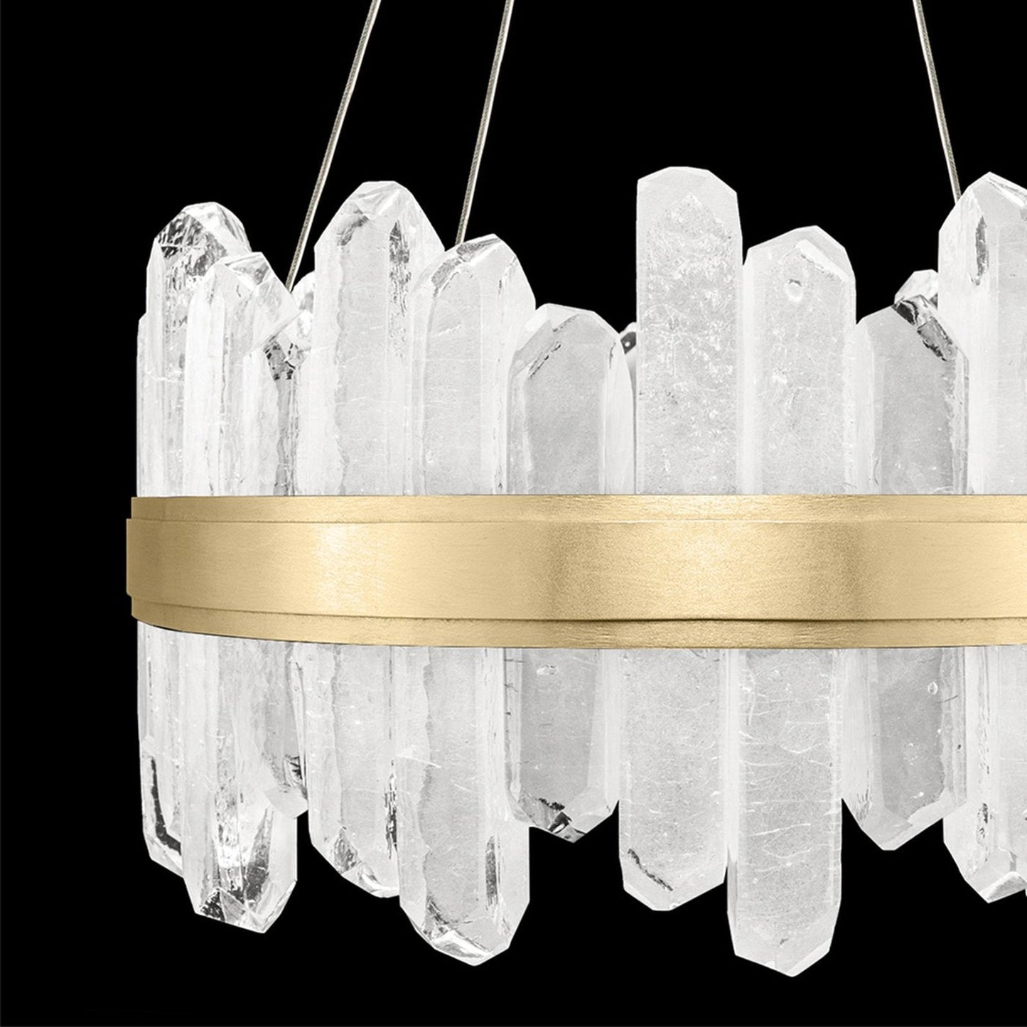 21-Inch Round Crystal LED Pendant Light