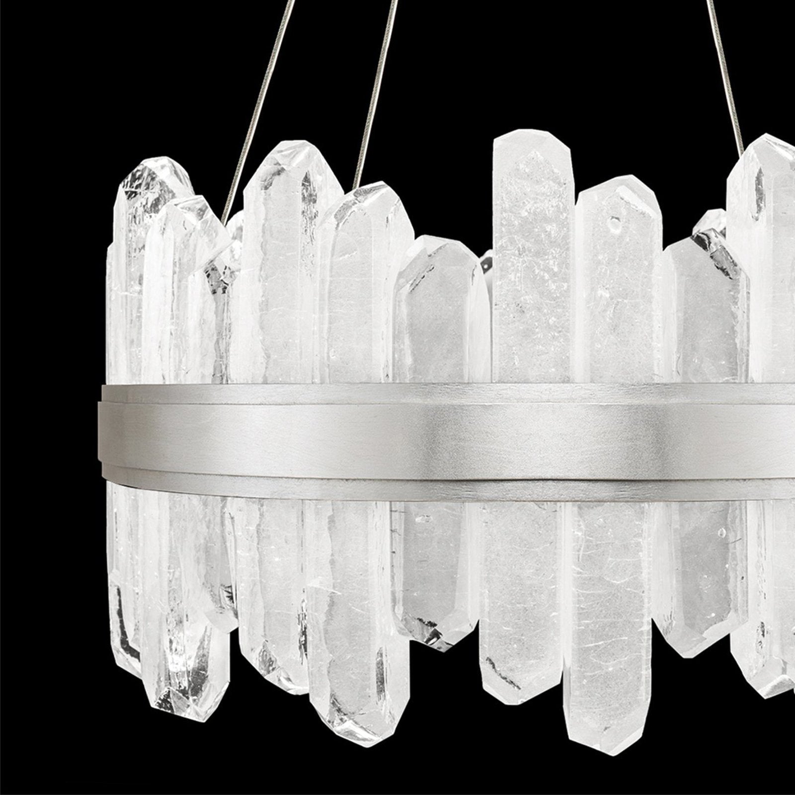 21-Inch Round Crystal LED Pendant Light
