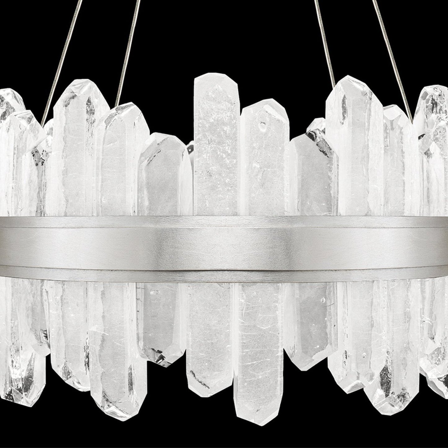 21-Inch Round Crystal LED Pendant Light