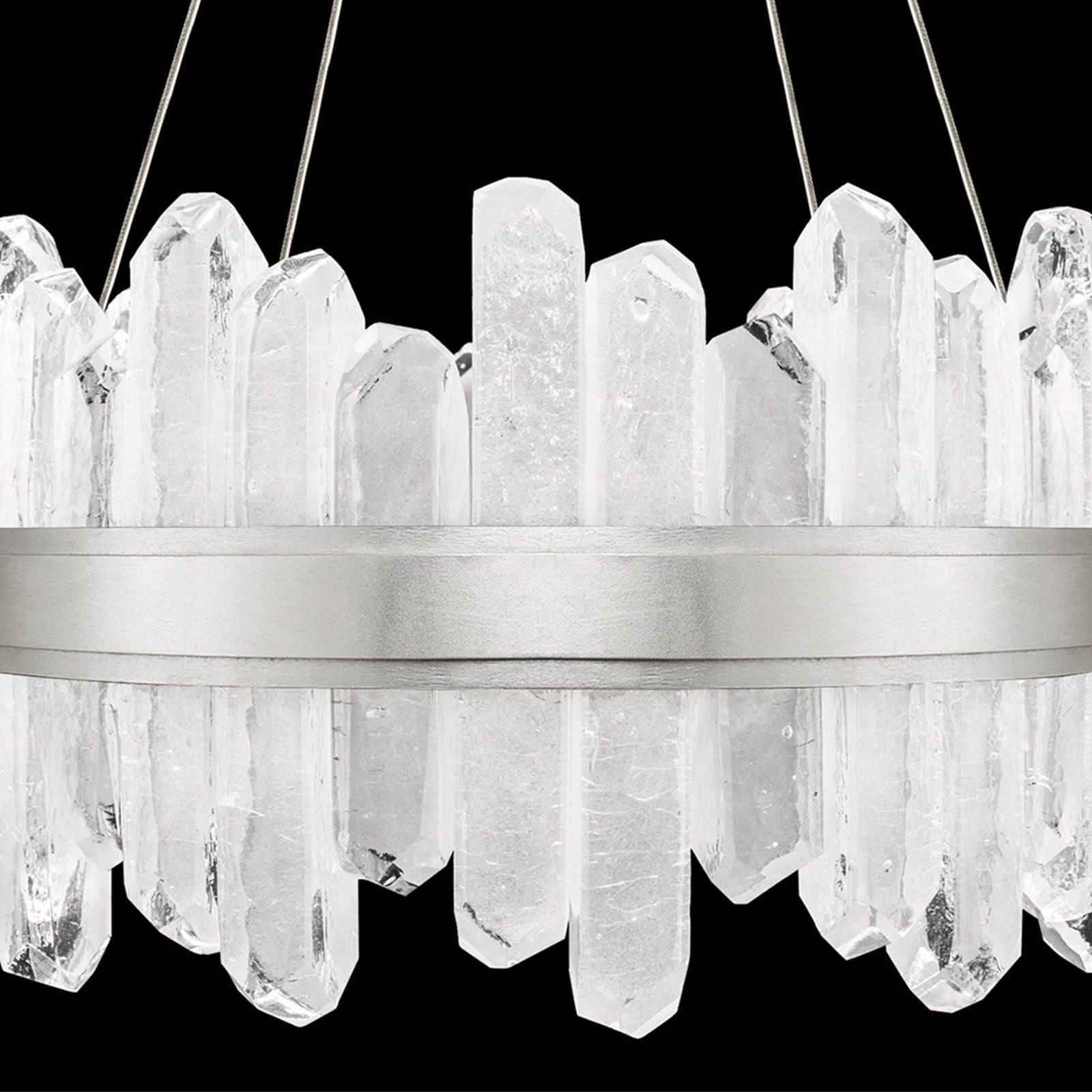 21-Inch Round Crystal LED Pendant Light