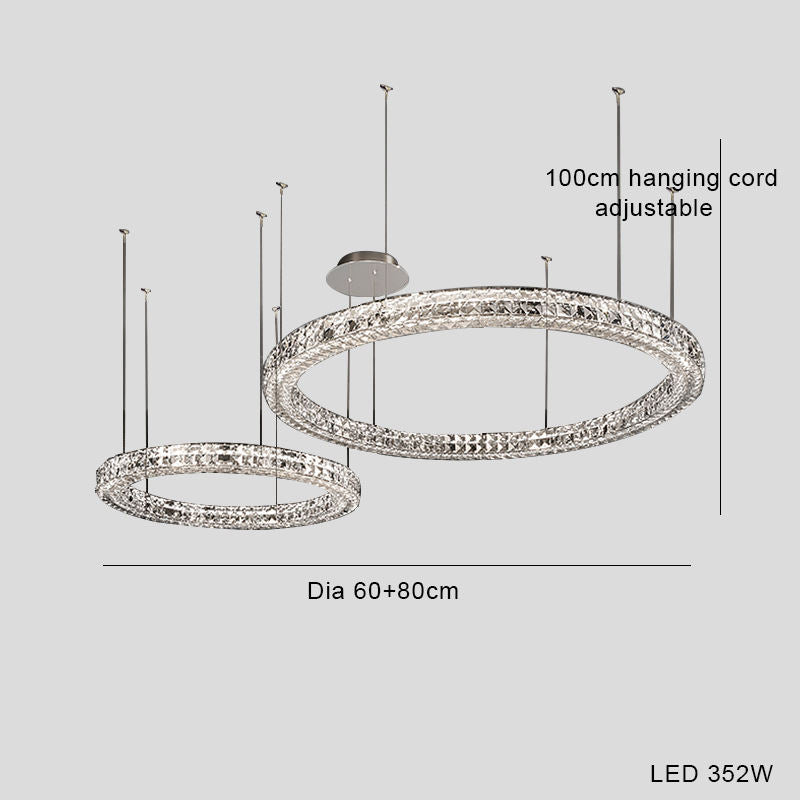 800mm Crystal LED Chandelier