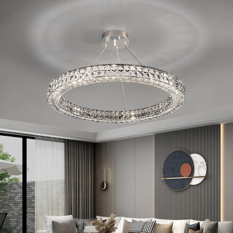 800mm Crystal LED Chandelier / Large / Tricolor LED light