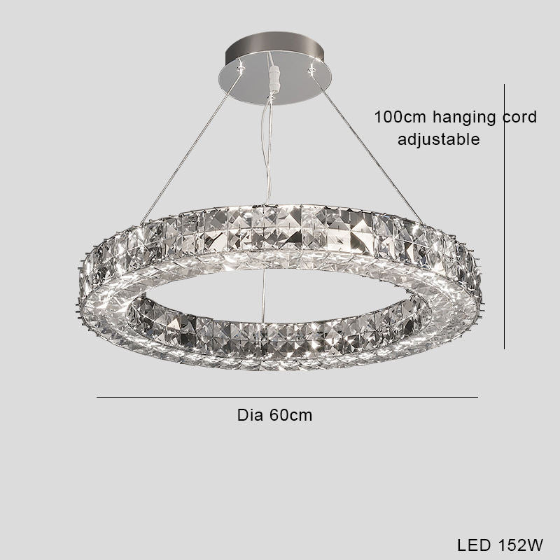 800mm Crystal LED Chandelier / Medium / Tricolor LED light