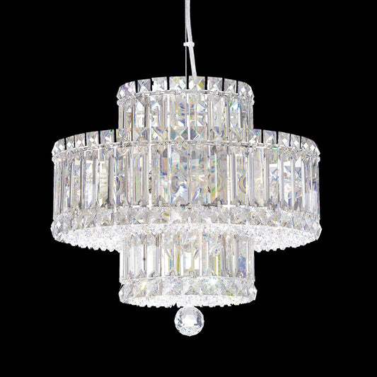 Art Deco Crystal Pendant Light / Clear Optic Crystal