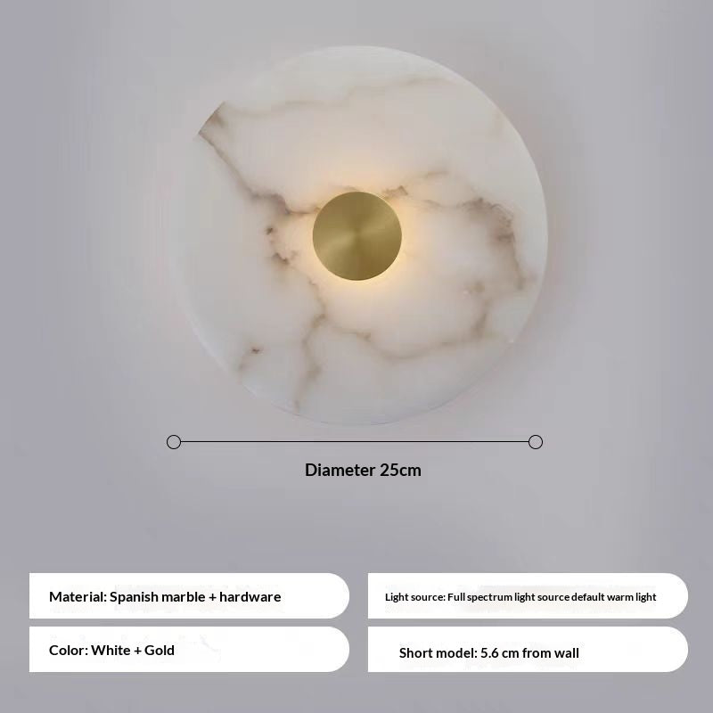 Modern Minimalist Marble Wall Light / A style / 20CM