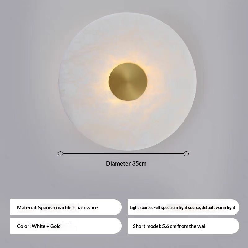 Modern Minimalist Marble Wall Light / A style / 30CM