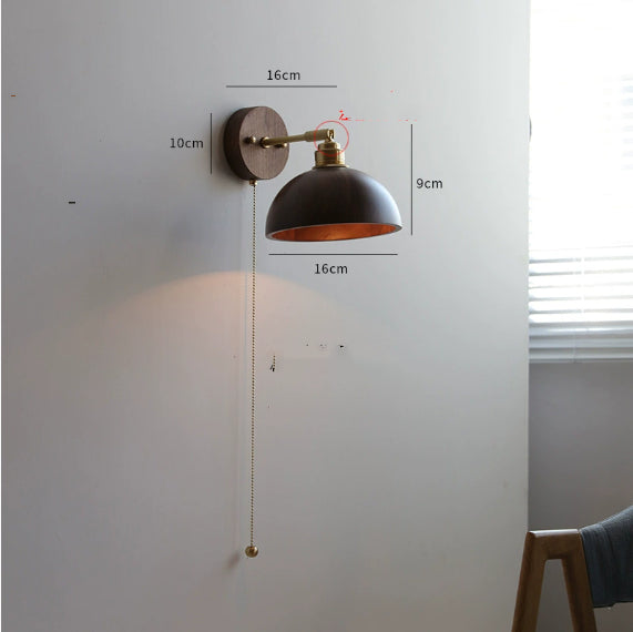 Nordic Wood-Tone Bedside Wall Light / Without Light Source / Wood Color