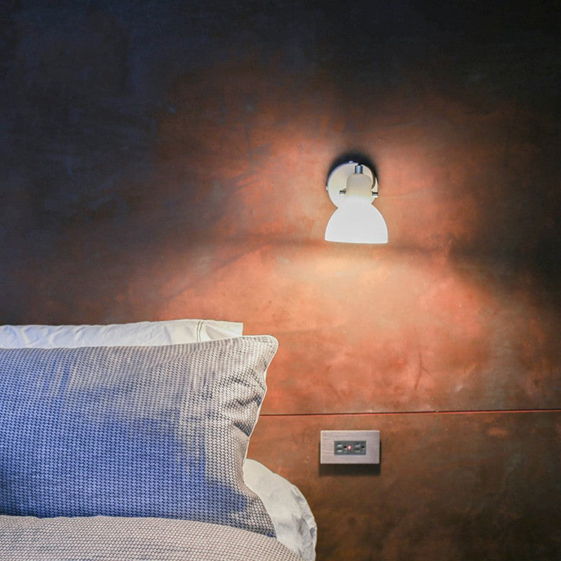 Rotating Glass Bedside Wall Light