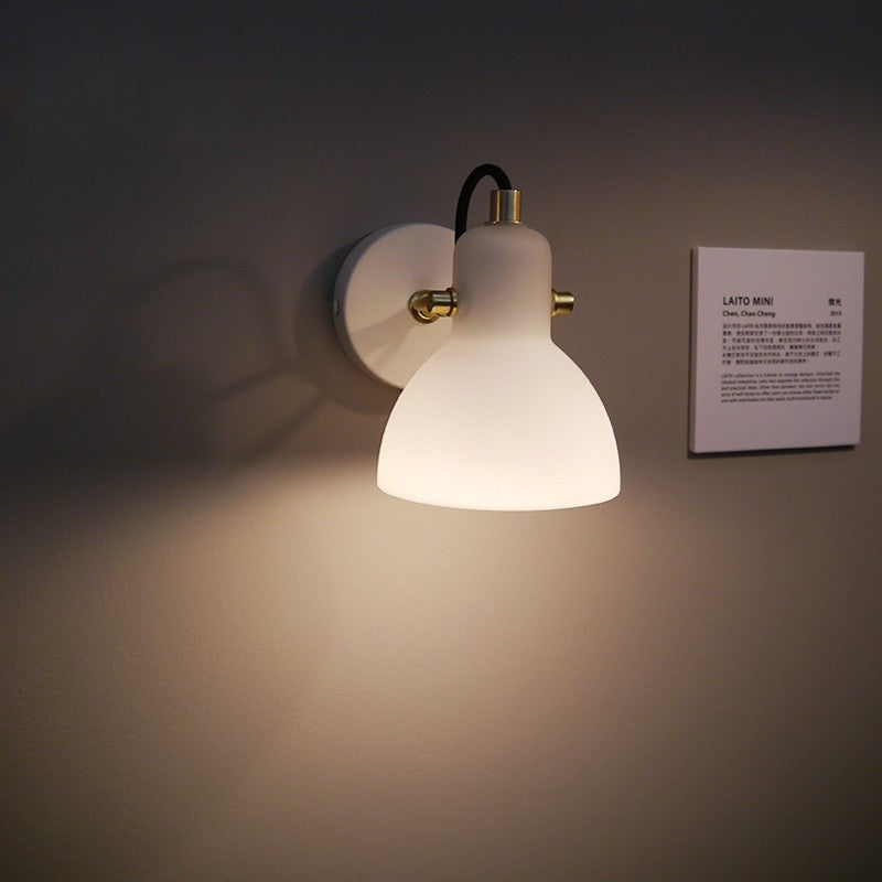 Rotating Glass Bedside Wall Light