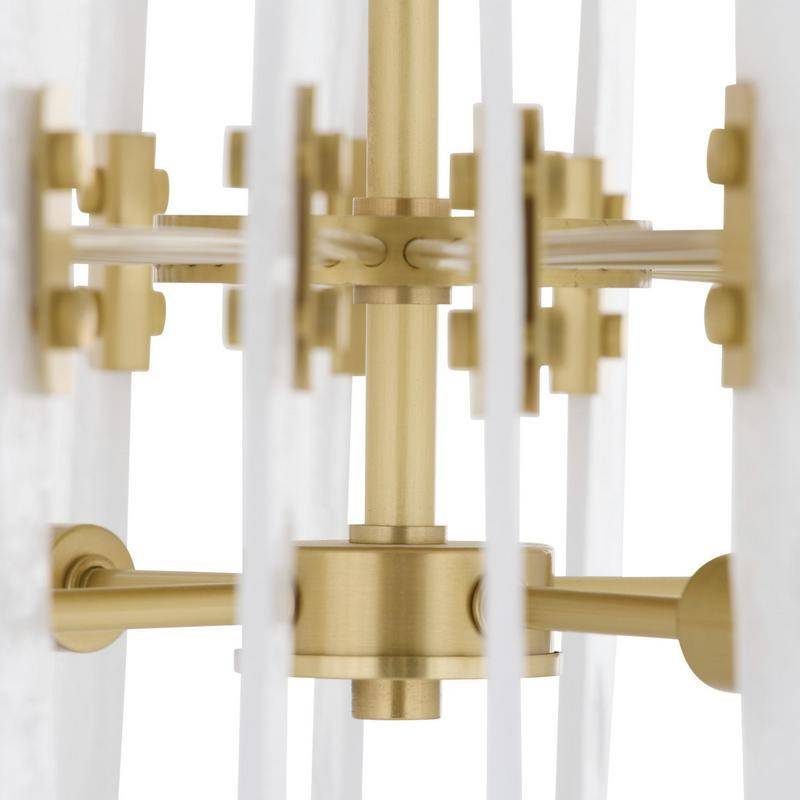 Seedy Glass Antique Brass Chandelier