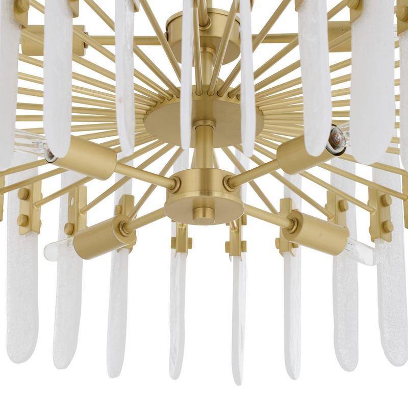 Seedy Glass Antique Brass Chandelier
