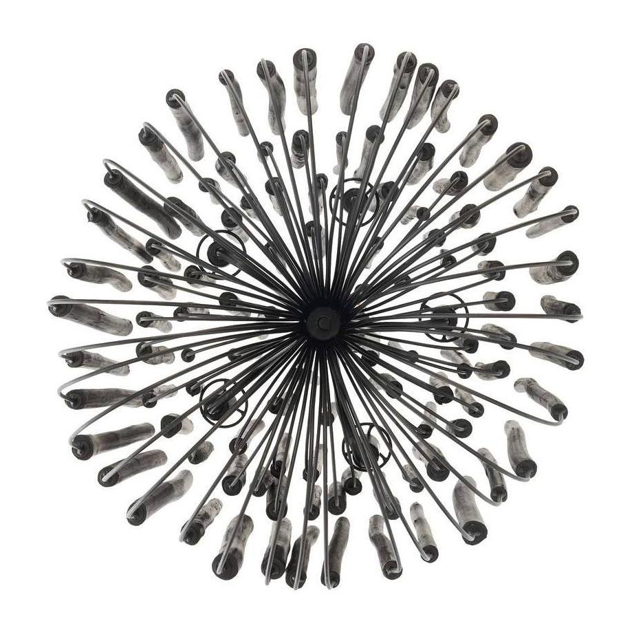 Tiered Black Wood Chandelier