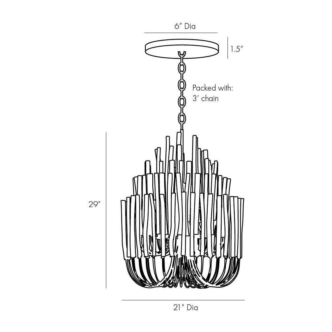 Tiered Black Wood Chandelier